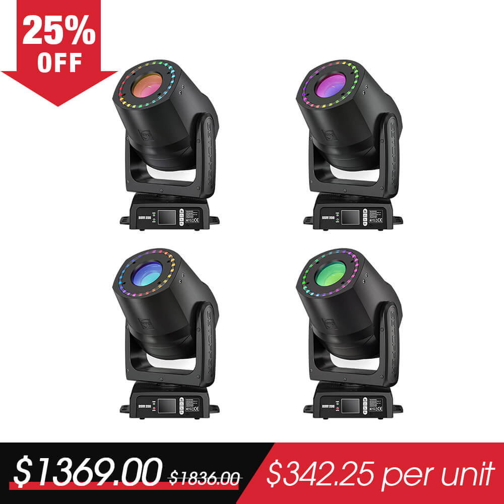 Betopper BSW200 200w Spot Beam Wash Hybrid Moving Head Lights（4pcs）