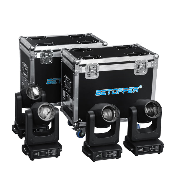 Betopper CLB260-O Bundle: 4 Moving Heads & 2 Flight Cases