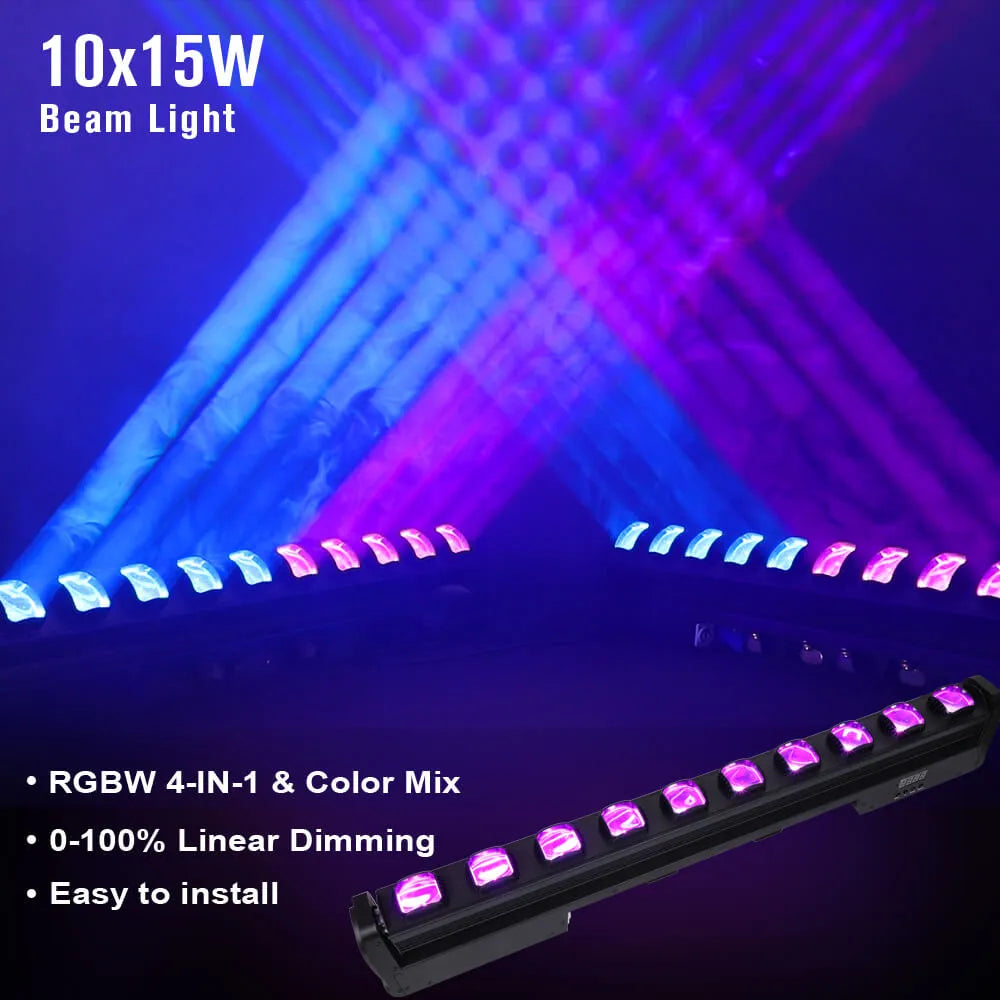 Betopper L1015 10x15w RGBW Moving Beam LED Light Bar