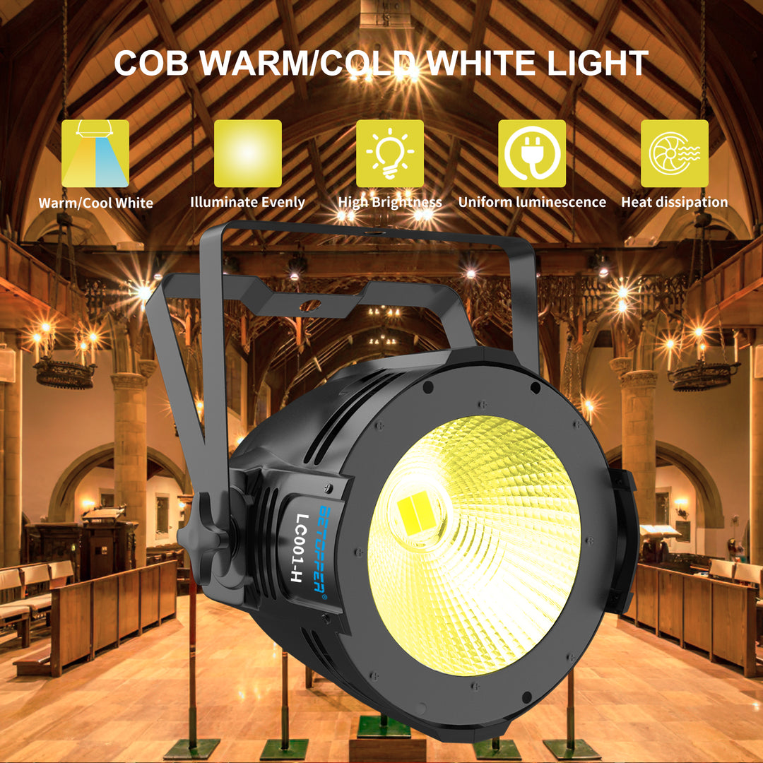 <transcy>Foco de luces COB Wash Par, blanco frío y blanco cálido 100W (LC001-H)</transcy>