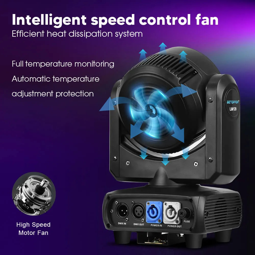 <tc>Betopper</tc> LM120 デモンズアイ 120W ムービングヘッド DJ ライト