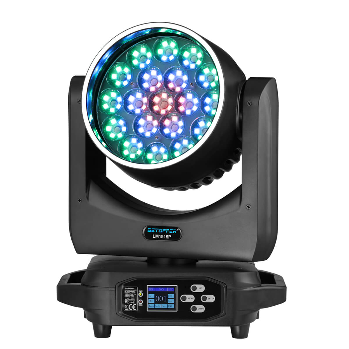Betopper LM1915 Series 19×15W Wash Moving Head with Halo Ring