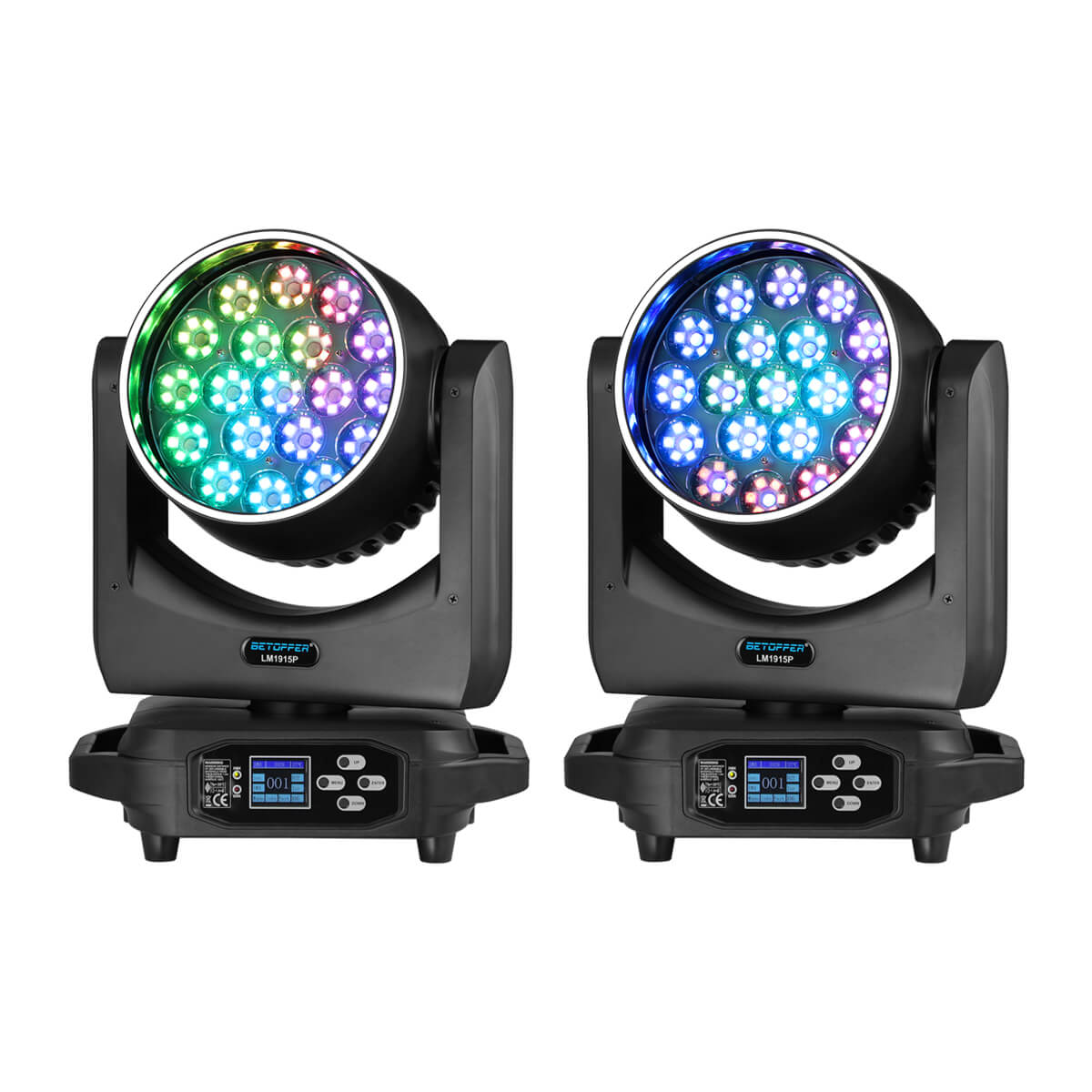 Betopper LM1915 Series 19x15W RGBW Moving Head Wash Light