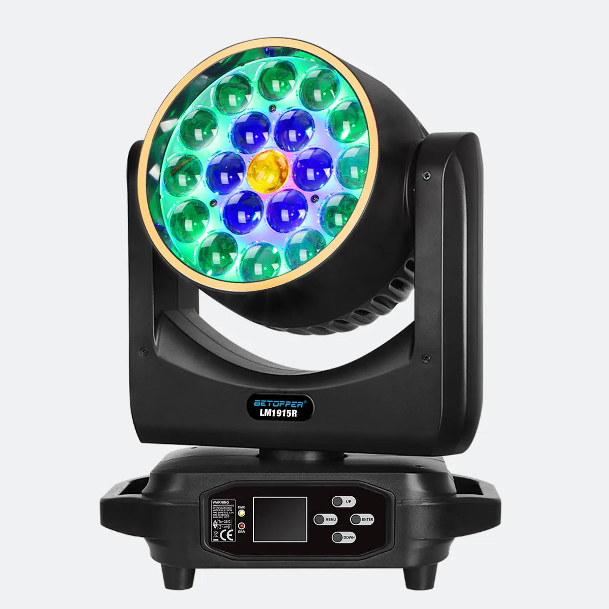<tc>Betopper</tc> LM1915R 19x15w Wash Moving Head con anello Halo
