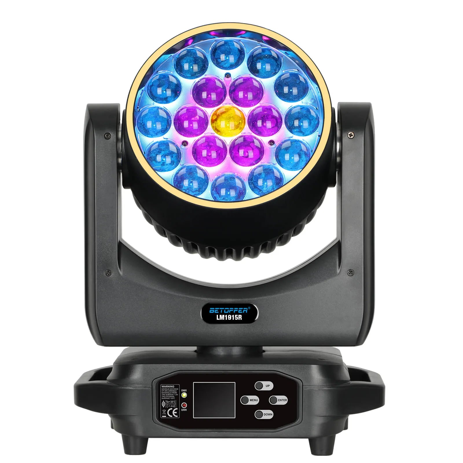<tc>Betopper</tc> LM1915R 19x15w ウォッシュムービングヘッド（ハローリング付き）