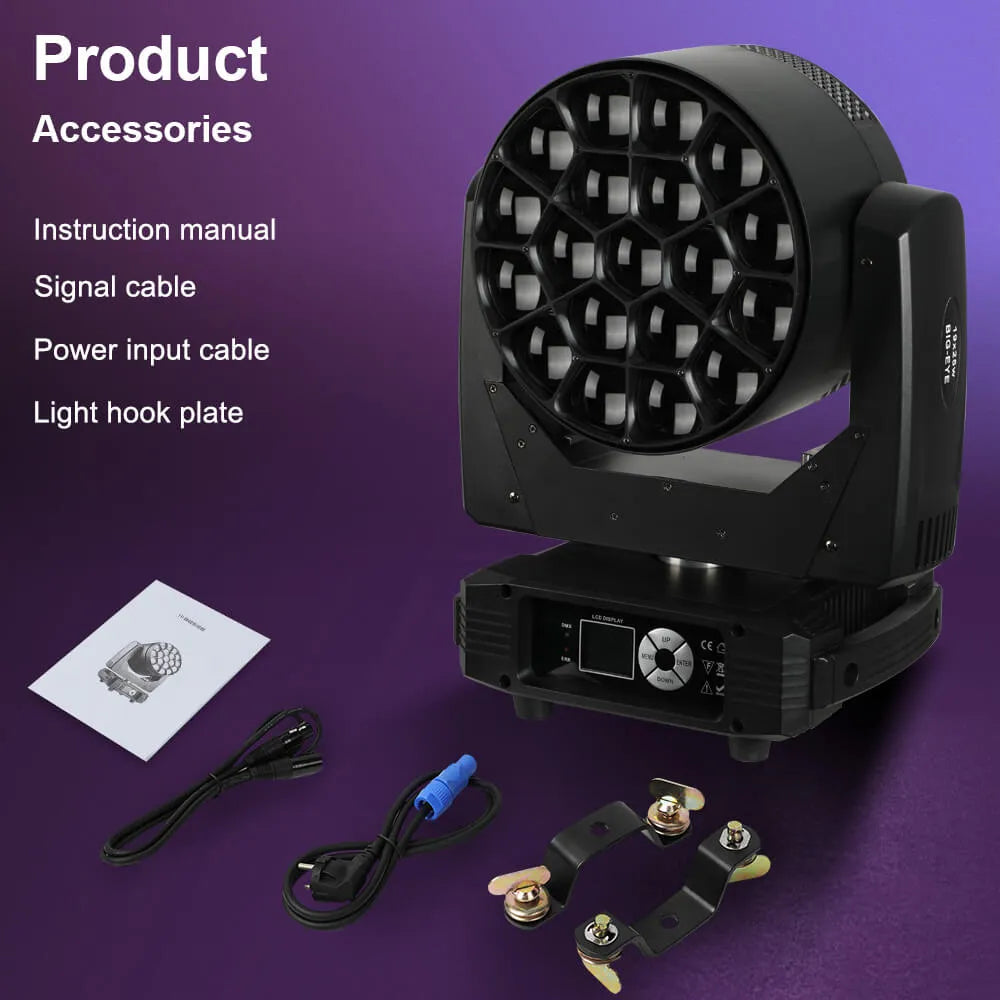 <tc>Betopper</tc> Luce da palco a LED a testa mobile LM1925 19x25W