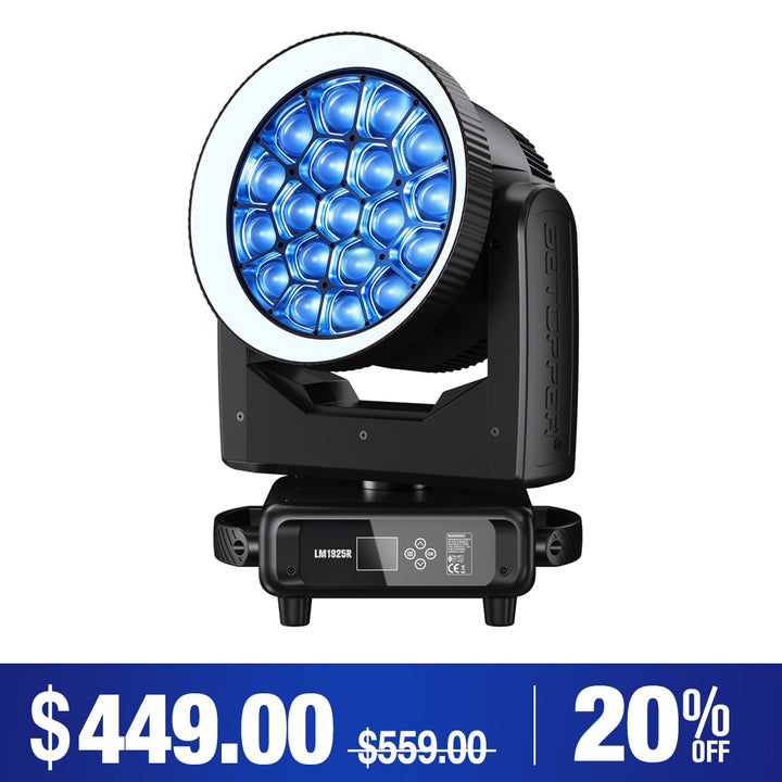 <tc>Betopper</tc> Luce da palco a LED a testa mobile LM1925 19x25W