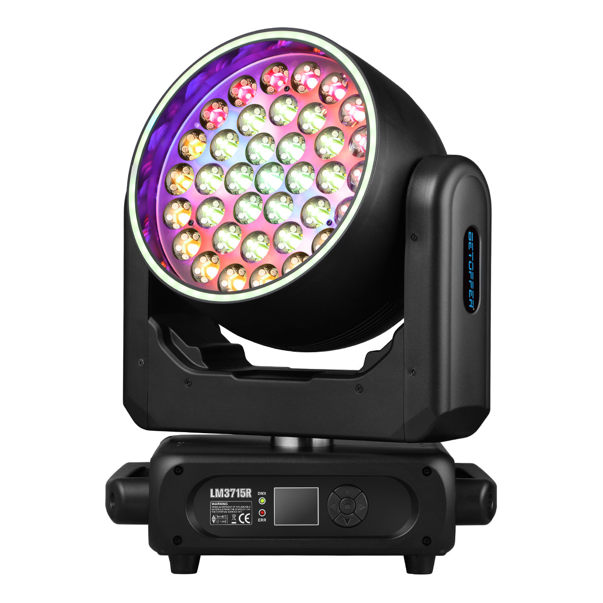 Betopper LM3715R 37×15W Wash Moving Head with Halo Ring