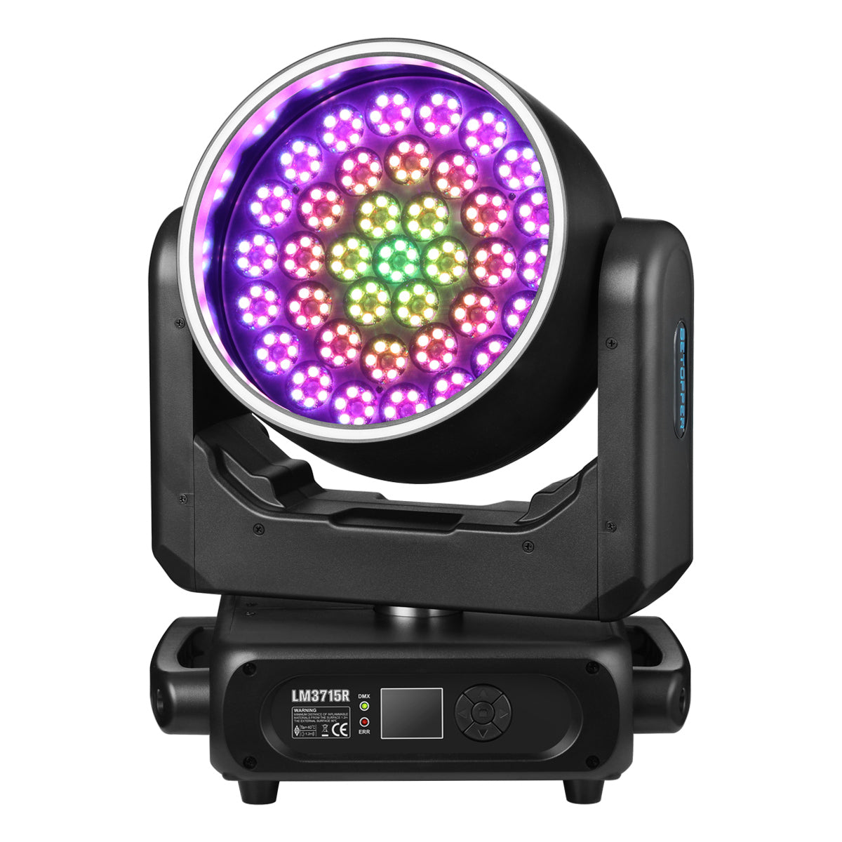 Betopper LM3715R 37×15W Wash Moving Head with Halo Ring