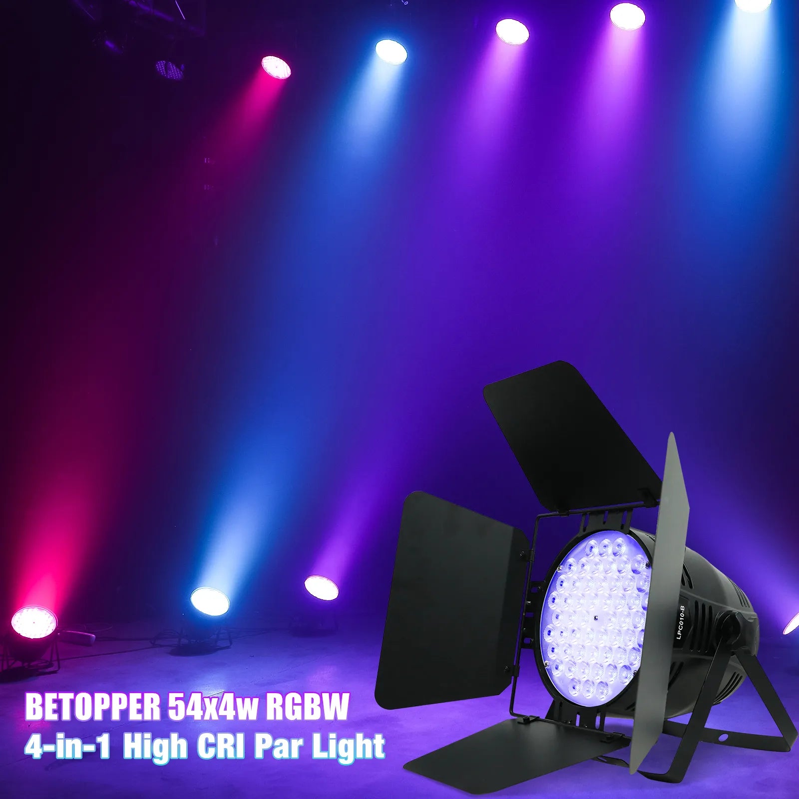 <tc>Betopper</tc> LPC010-B 54x4w 5562lm PAR Light con paraluce