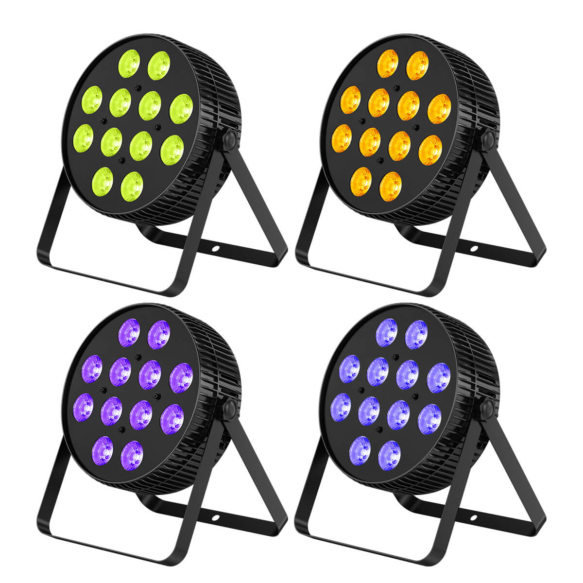 Betopper LPC1218 12x18W Lime Amber UV + RGB 6-in-1 LED PAR Light