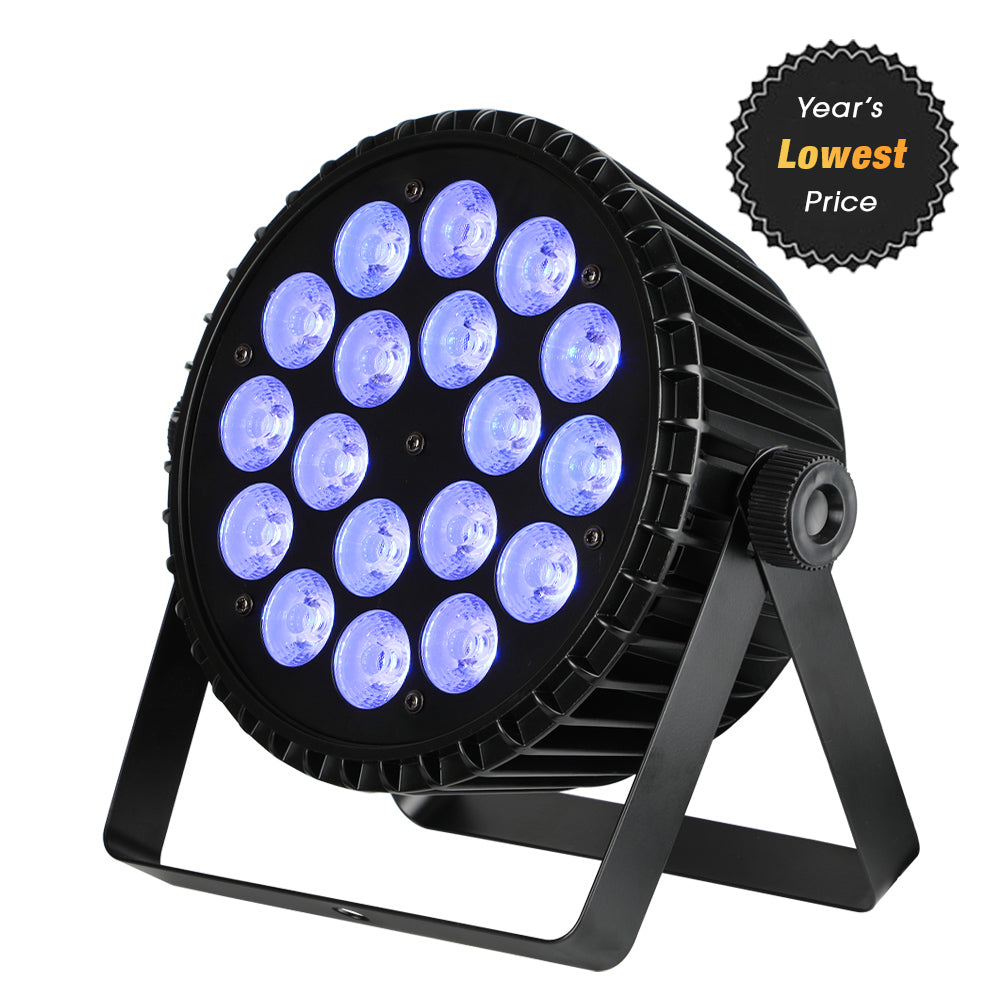 Betopper 18x18W RGBW Amber+UV 6-IN-1 LED Par Light