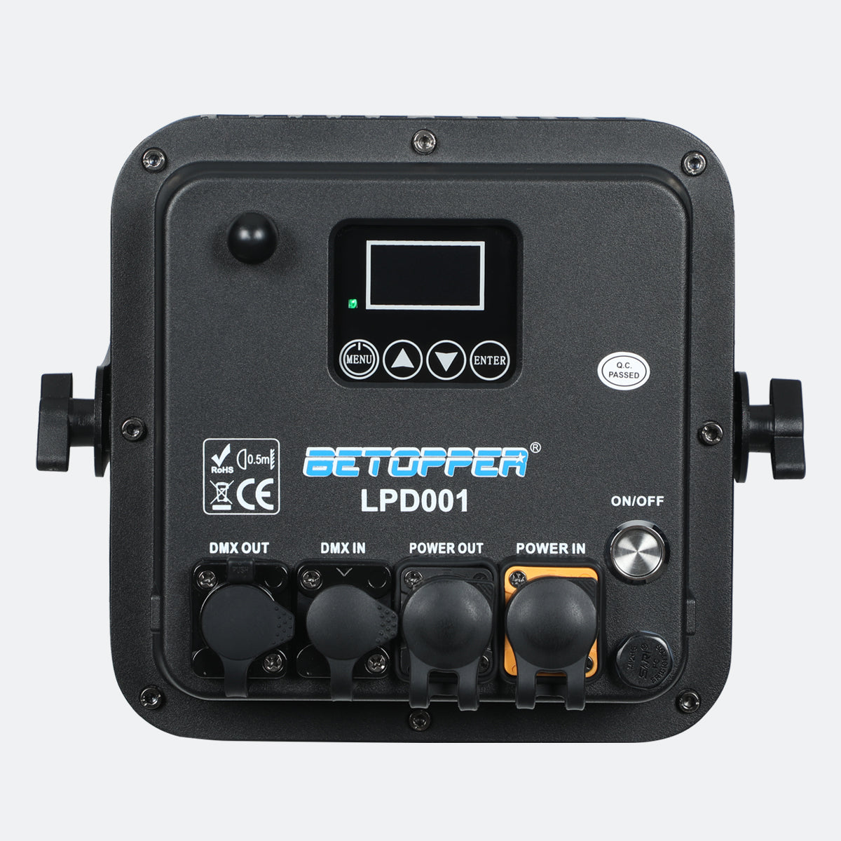 Betopper LPD001 9×18W RGBWA+UV 6-in-1 Battery-Powered IP65 Outdoor LED PAR Uplight