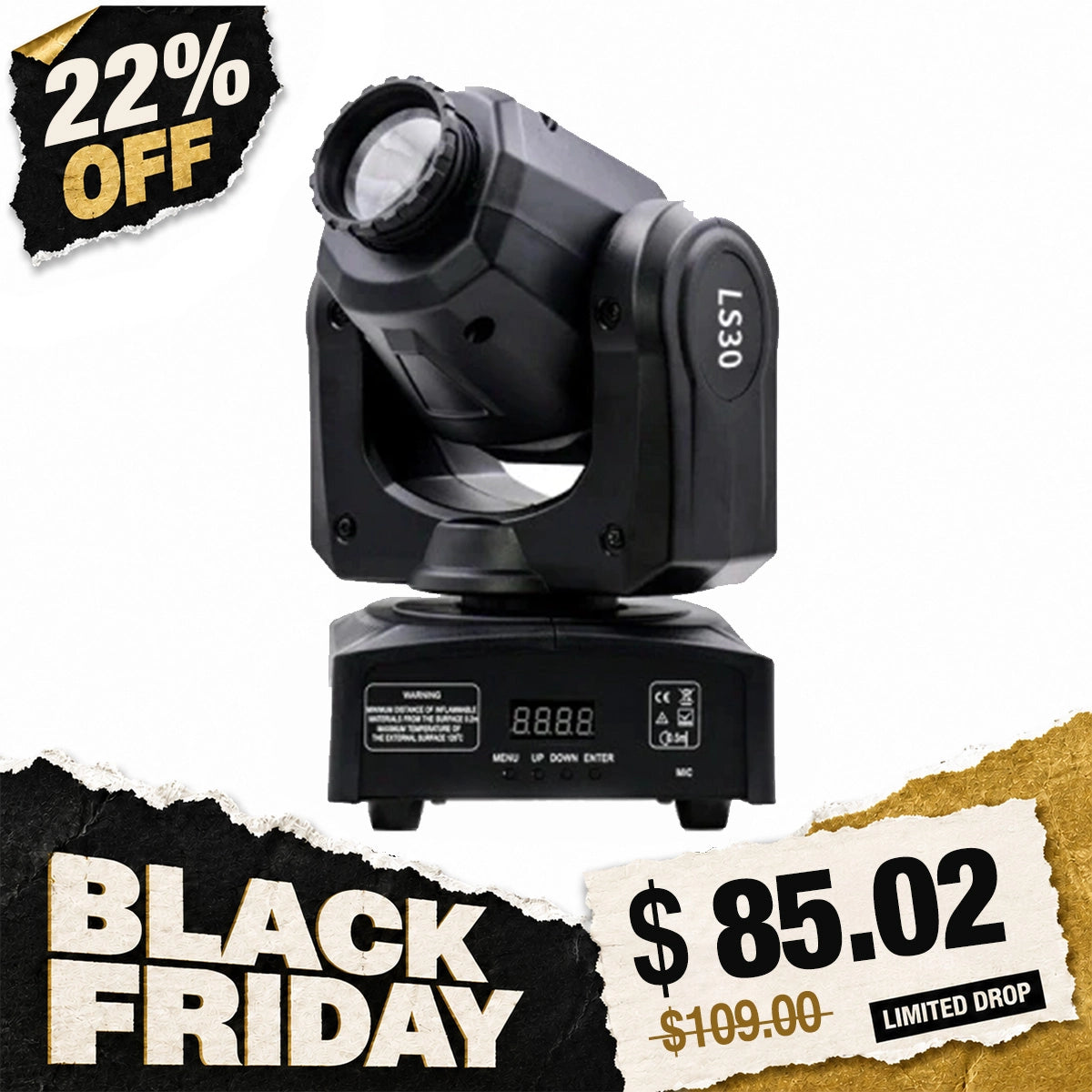Betopper LS30 30W LED Mini Moving Head Stage Light