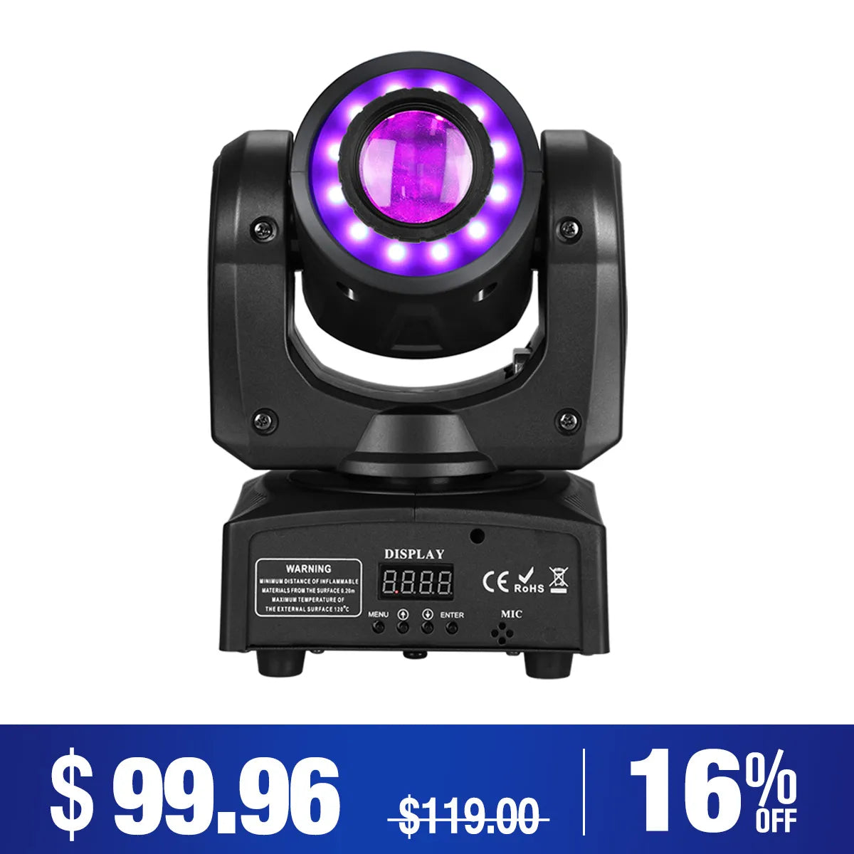 <tc>Betopper</tc> Projecteur à tête mobile LS35 30 W avec effet annulaire