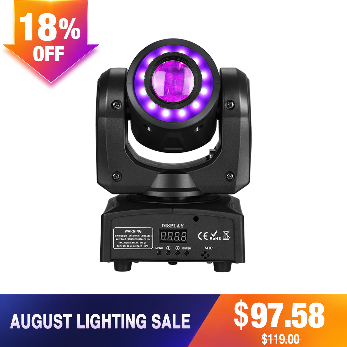 Betopper LS35 30w Moving Head Spotlight with Ring Effect