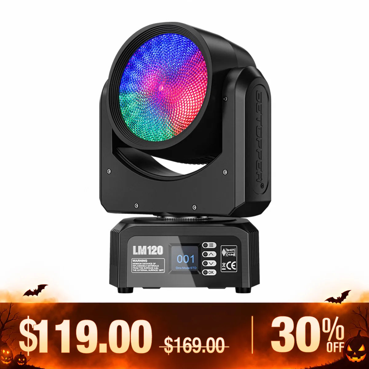 <tc>Betopper</tc> LM120 Demon's Eye 120w Testa mobile per DJ