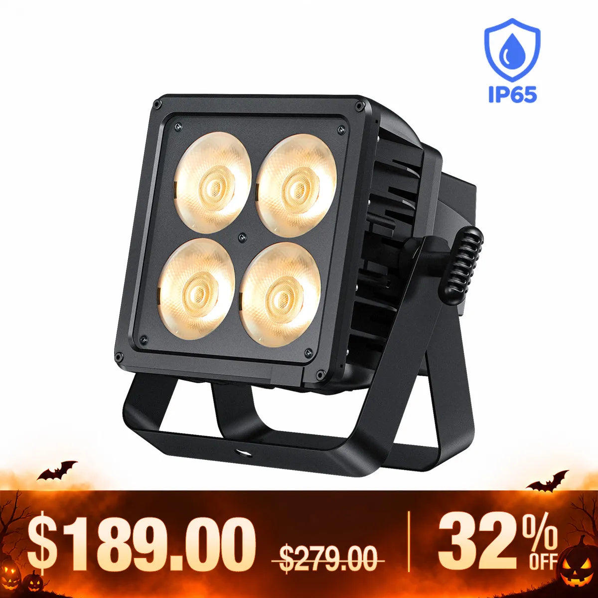 Betopper LPW0450 4×50W IP65 Waterproof WW/CW COB LED PAR Light