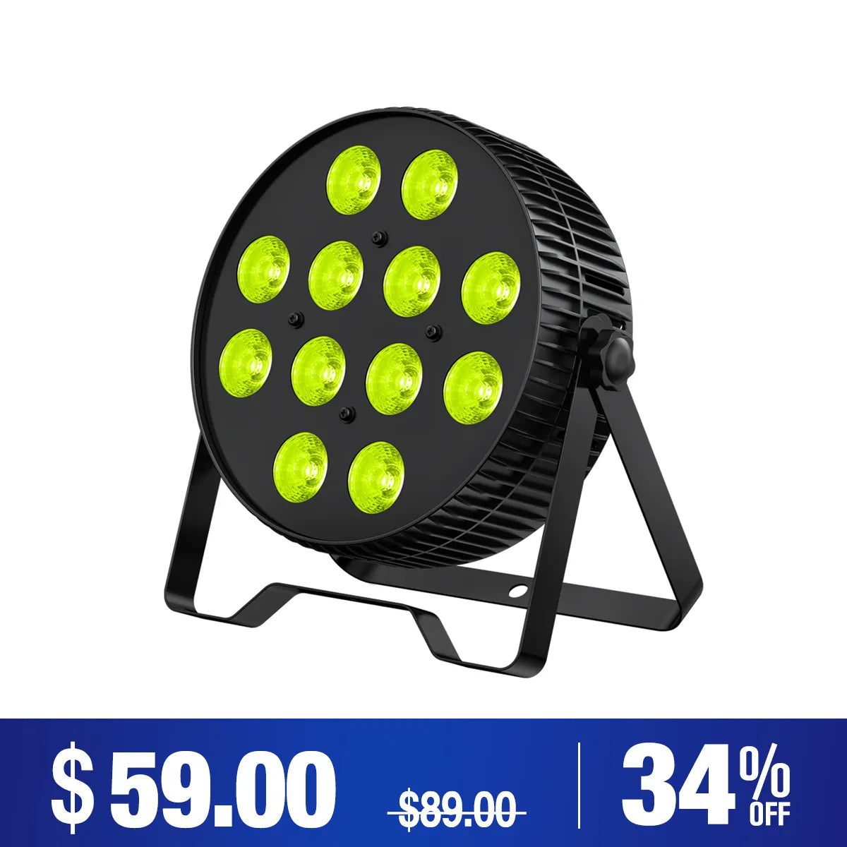 Betopper LPC1218 12×18W Lime Amber UV + RGB 6-in-1 LED PAR Light
