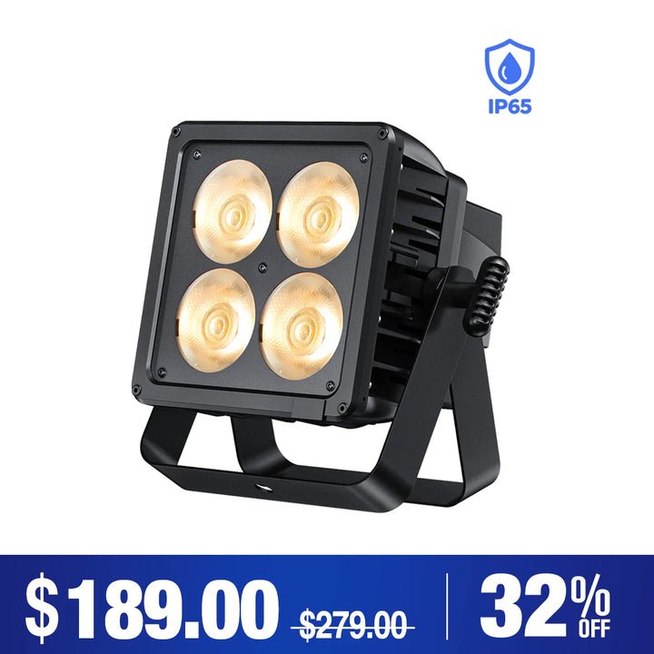 Betopper LPW0450 4×50W IP65 Waterproof WW/CW COB PAR Light