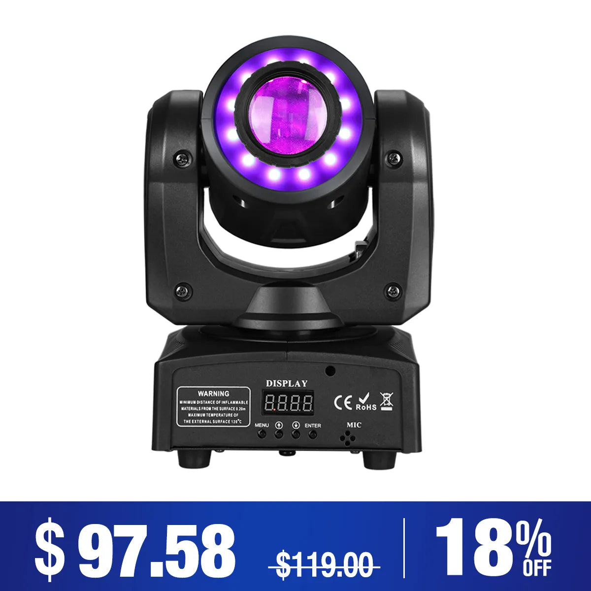 Betopper LS35 30W Moving Head Spotlight with Ring Effect