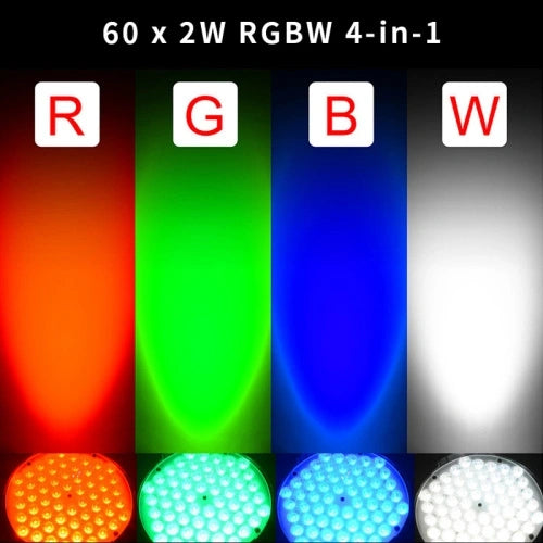 Betopper 60x2W RGBW 4-en-1 DJ Par Lumières De Mariage