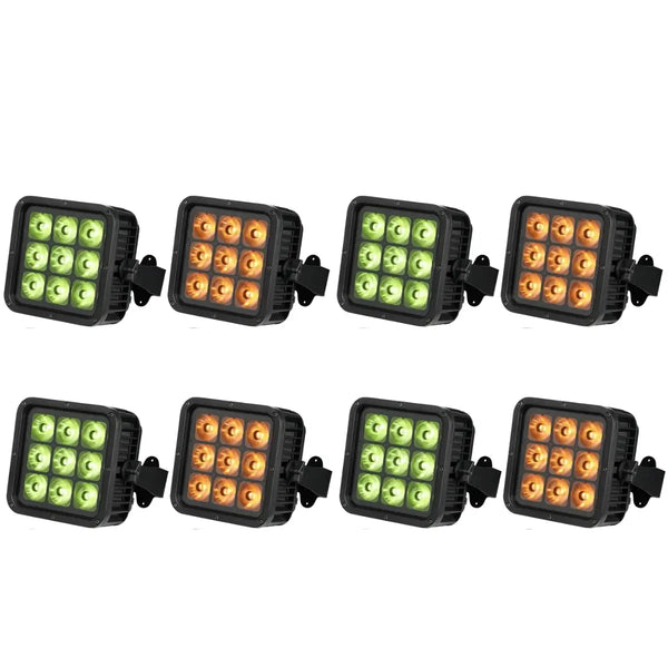 Betopper LPD001 9×18W RGBWA+UV 6-in-1 Battery-Powered IP65 Outdoor Uplight（8pcs）